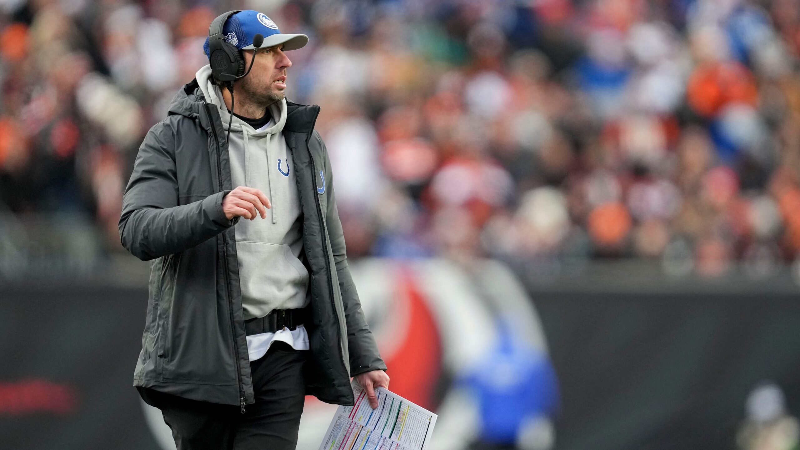 Shane Steichen stands on Colts sideline vs. Bengals