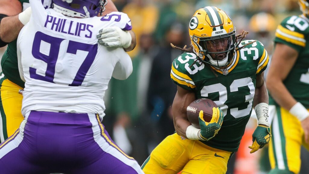 Green Bay Packers running back Aaron Jones