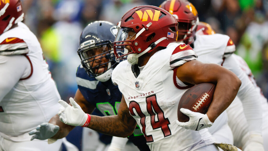 Washington Commanders running back Antonio Gibson