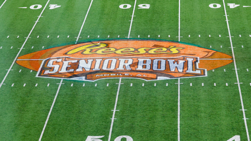 A general view of the field at the Reese's Senior Bowl.