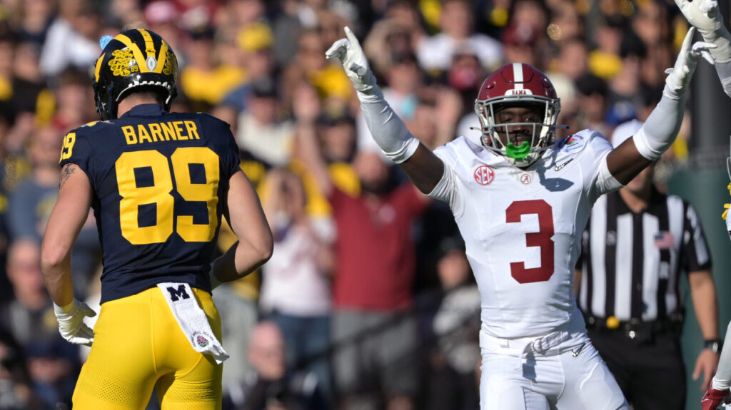 Alabama defensive back Terrion Arnold