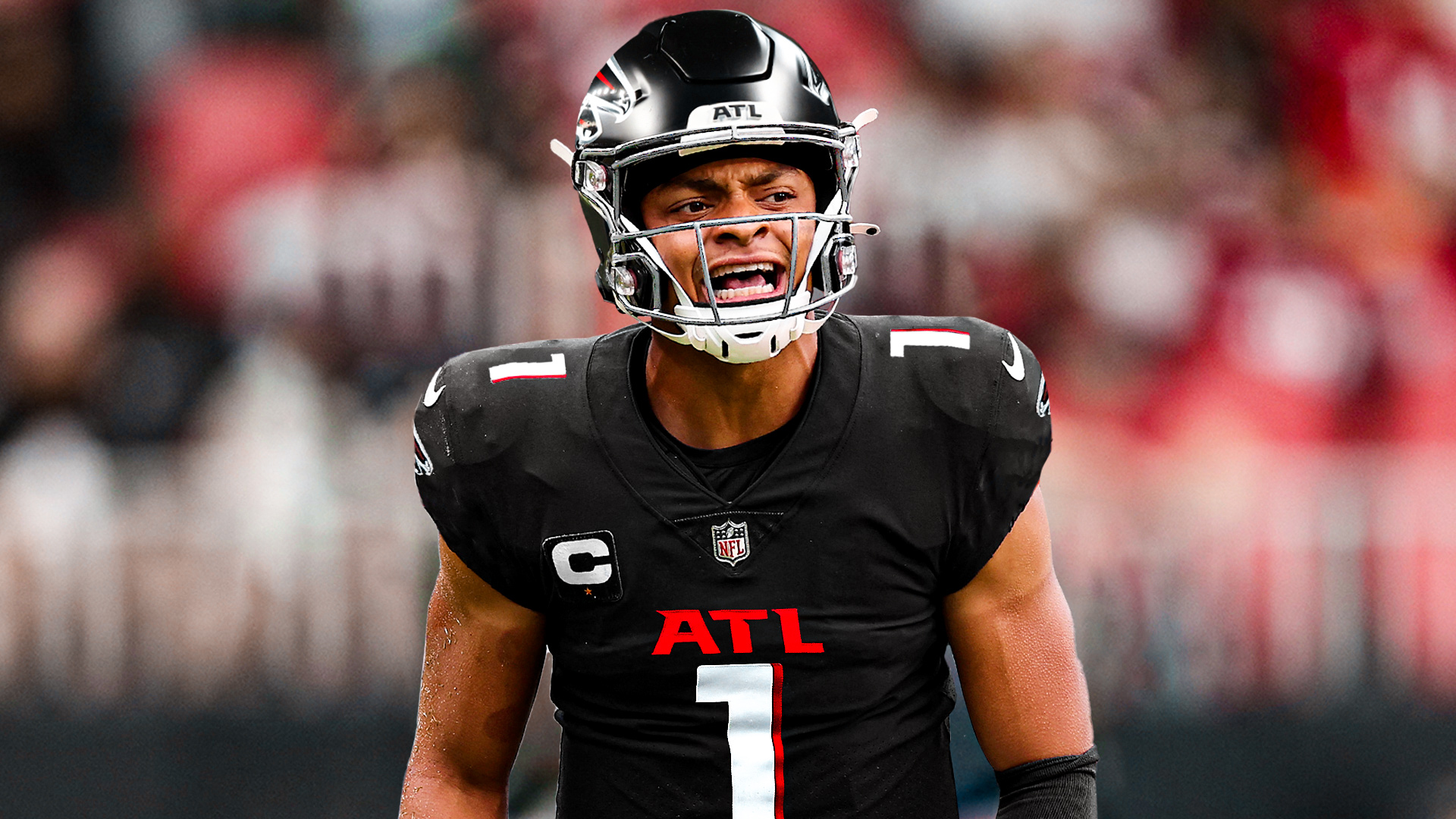 Justin Fields Atlanta Falcons jersey swap