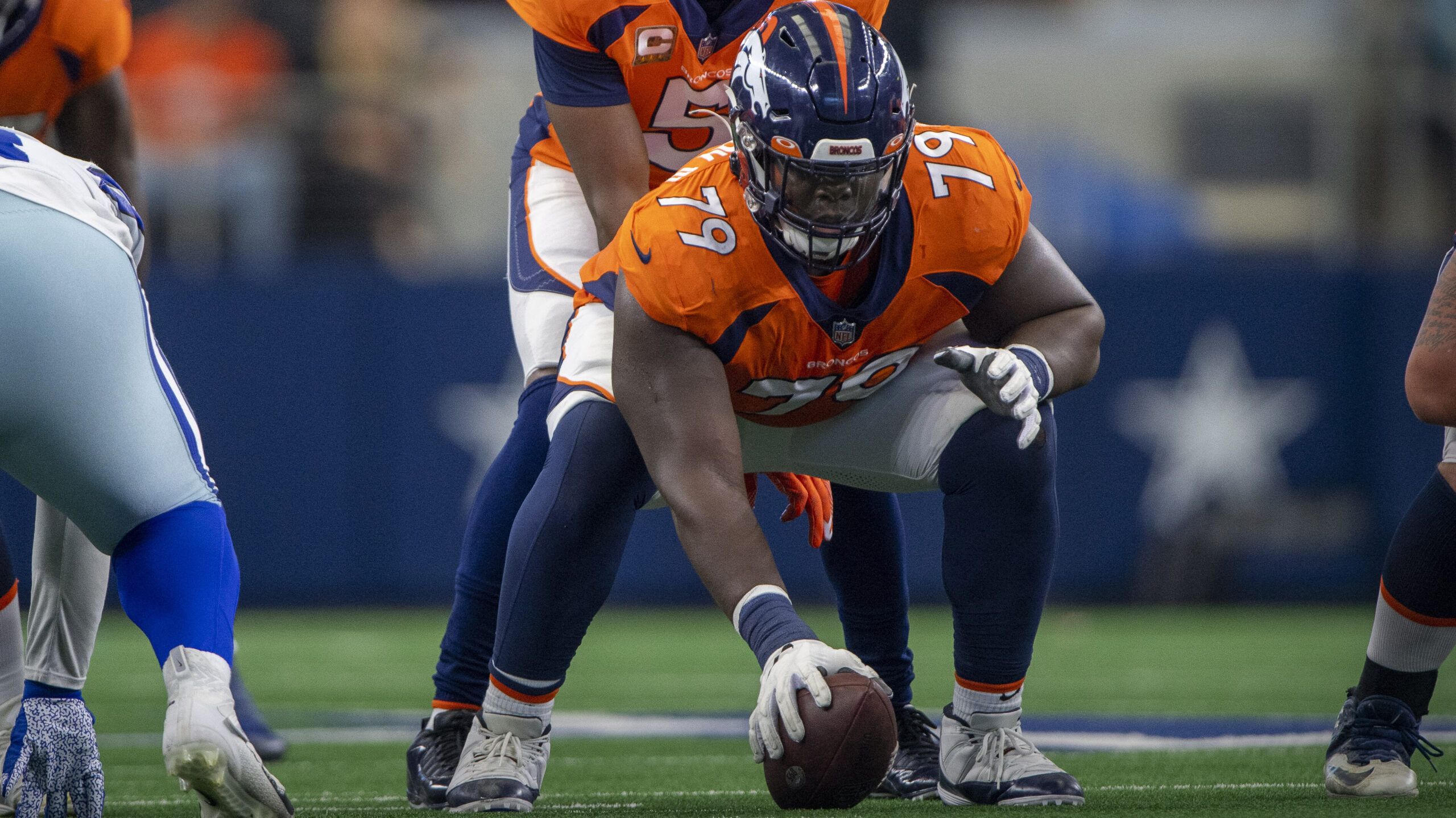 Denver Broncos center Lloyd Cushenberry III 