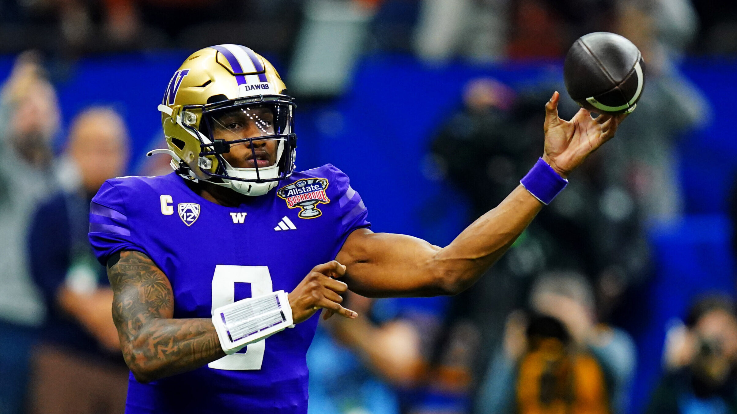 Washington QB Michael Penix Jr. throws a pass