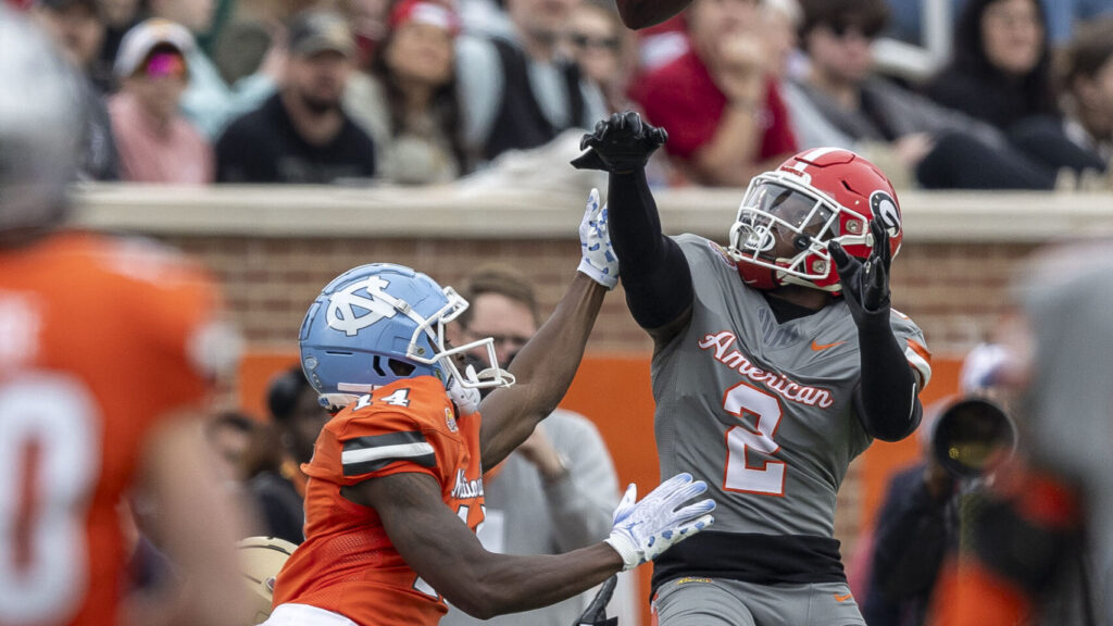 North Carolina wide receiver Devontez Walker at the Senior Bowl