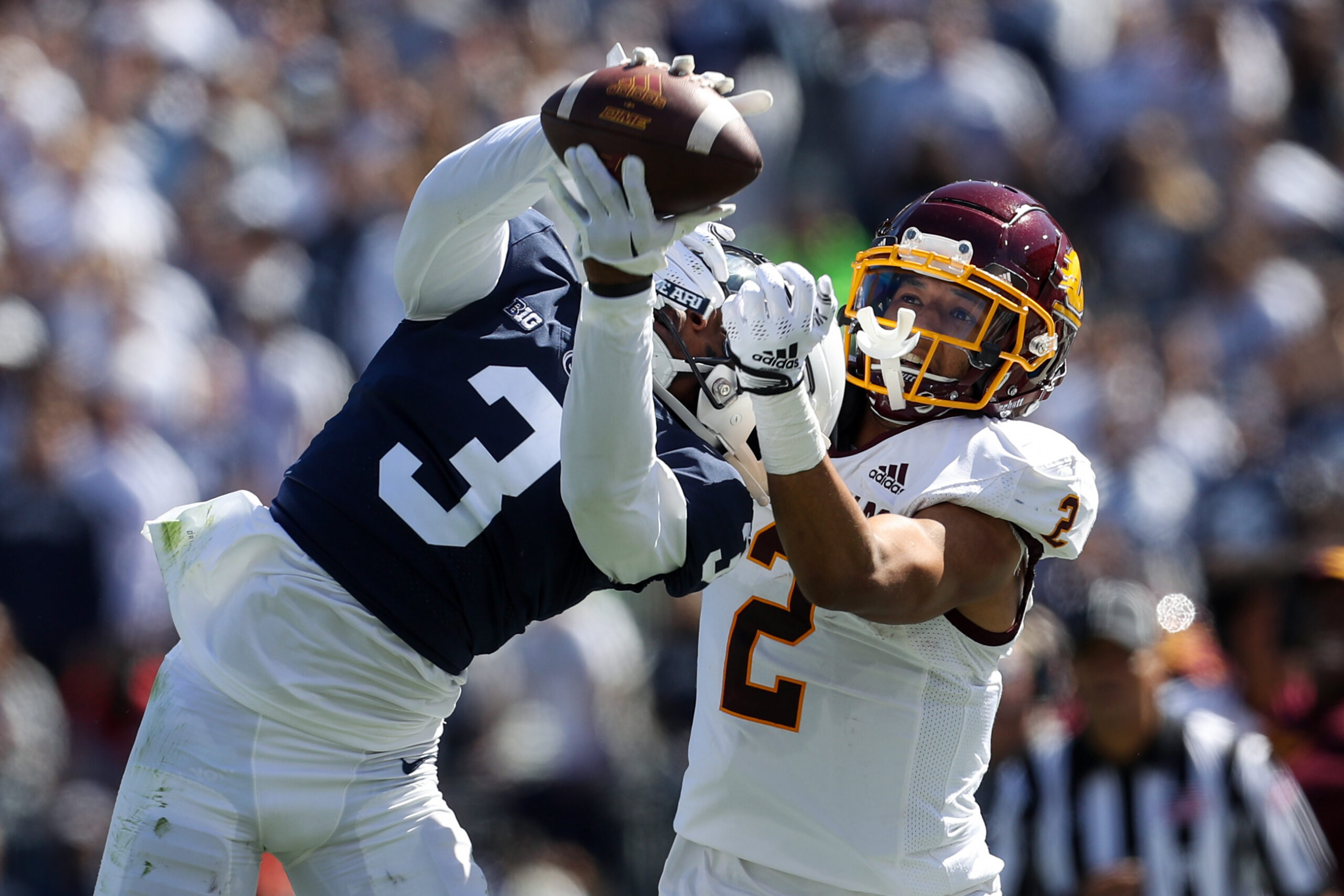 Johnny Dixon intercepts a pass