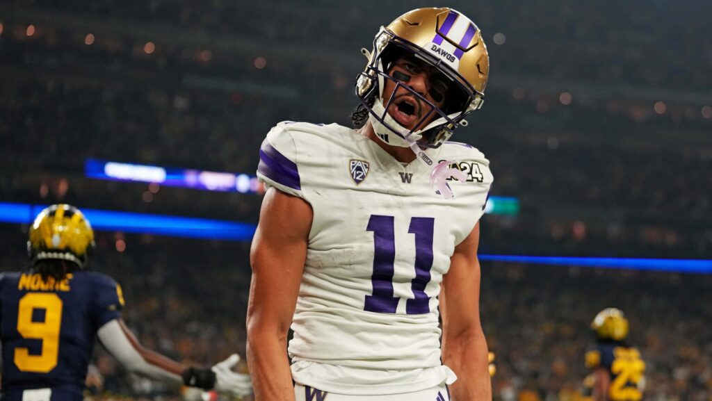 Washington Huskies wide receiver Jalen McMillan