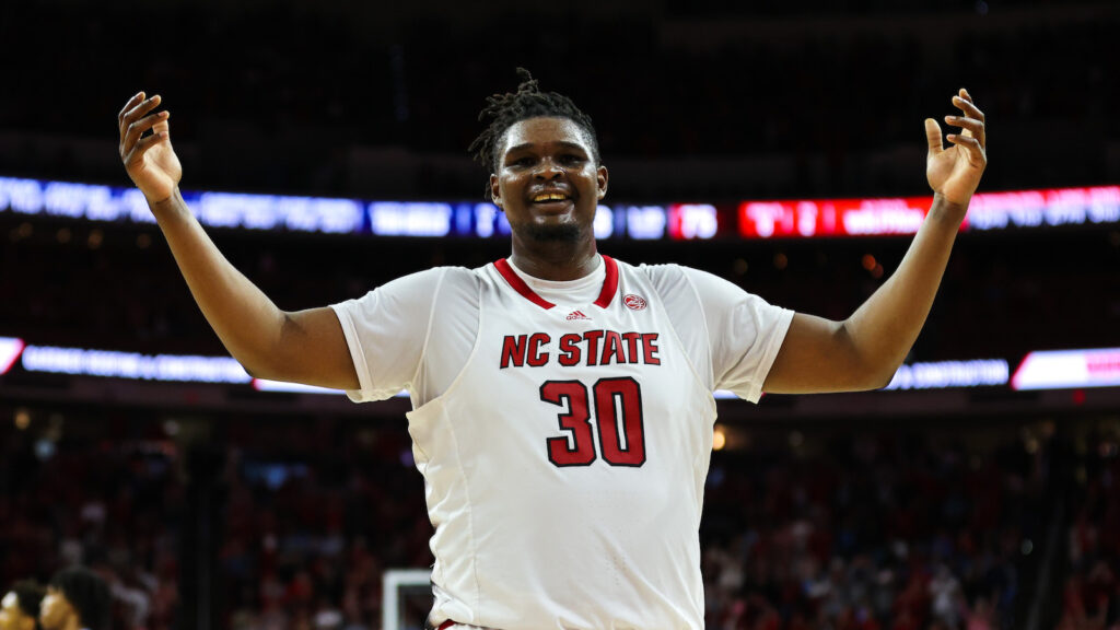 North Carolina State basketball player D.J. Burns