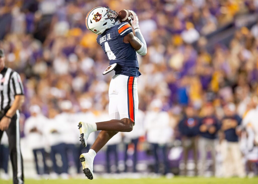 Aubrun CB DJ James catches a pass vs. LSU