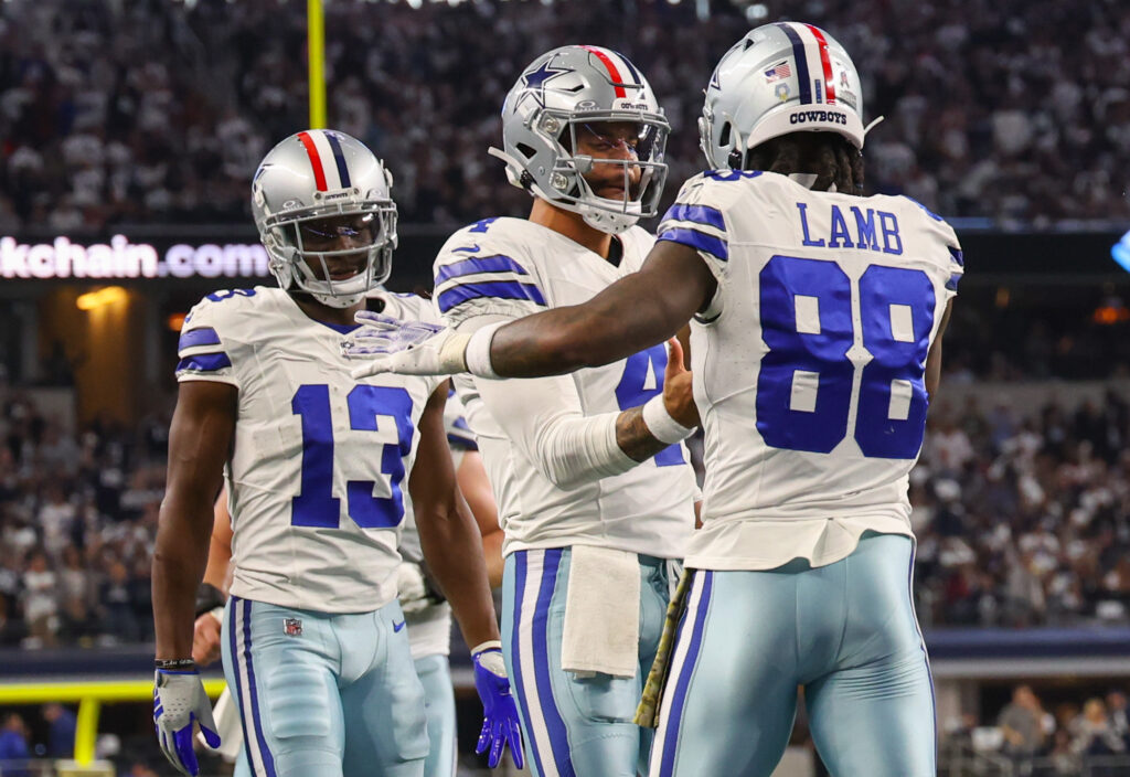 Dak Prescott and CeeDee Lamb celebrate together