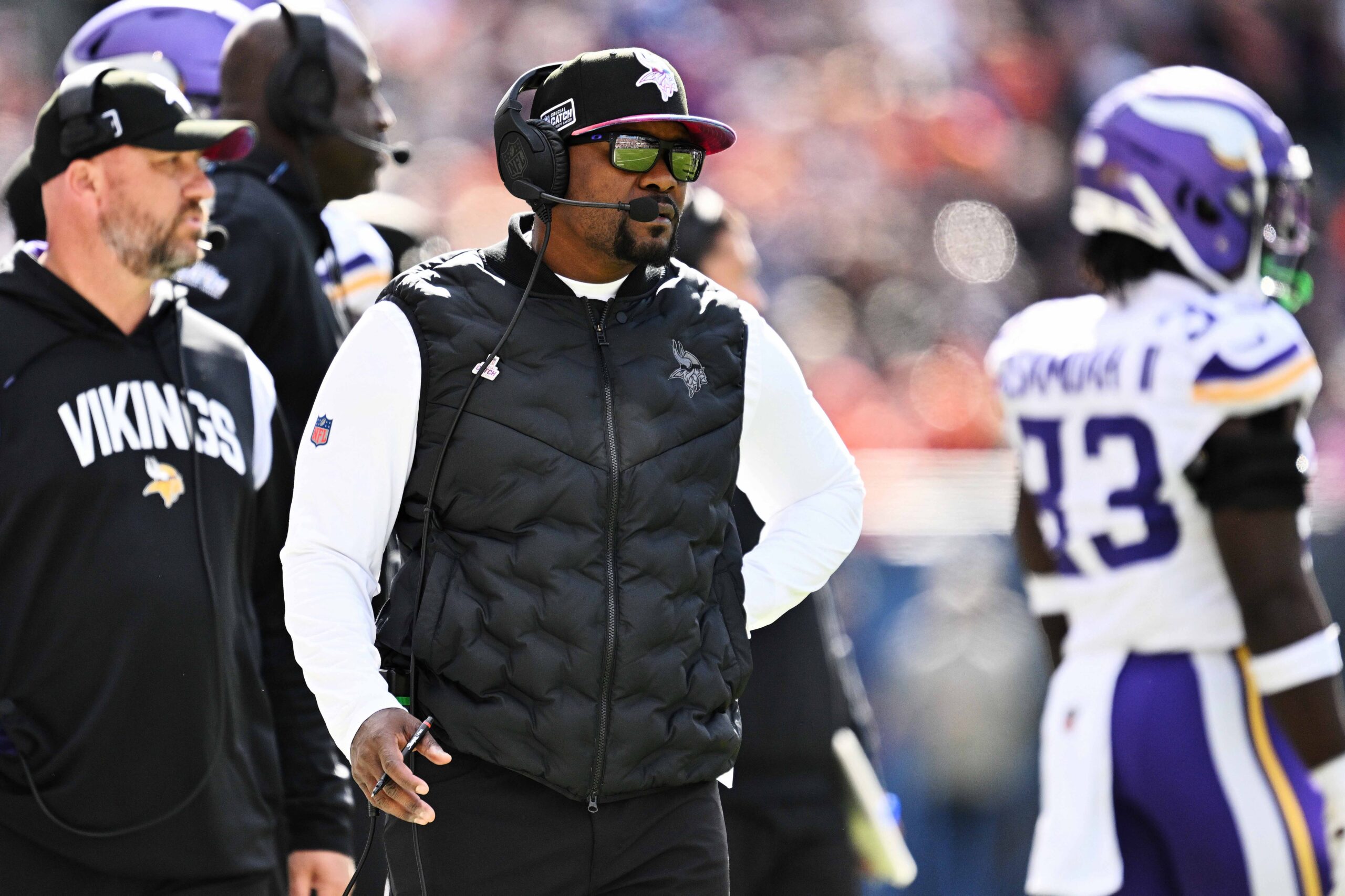 Minnesota Vikings defensive coordinator Brian Flores