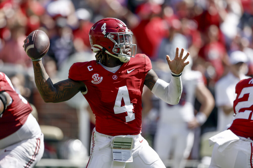 Alabama quarterback Jalen Milroe