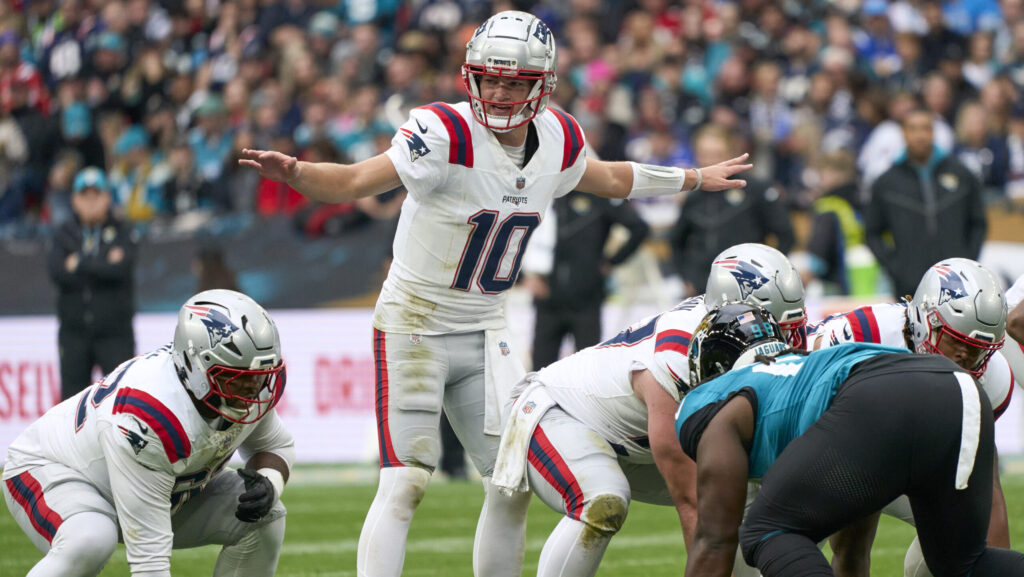 New England Patriots quarterback Drake Maye