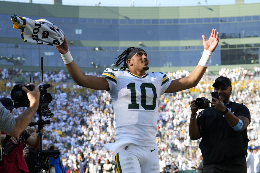 Green Bay Packers quarterback Jordan Love